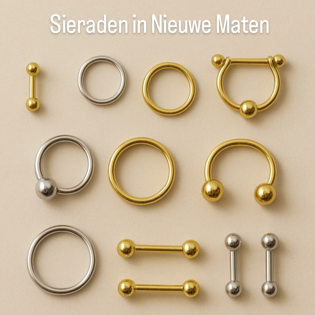 Sieraden in nieuwe maten | LotusPiercingNL 