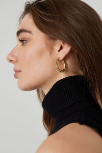 Stylish Statement Hoop Earrings in Silver & Gold