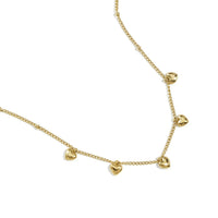 Minimalistische ketting met kleine hartjes