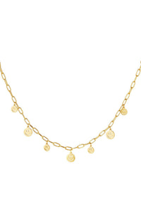 Elegant Stainless Steel Pendant Necklace - Silver & Gold