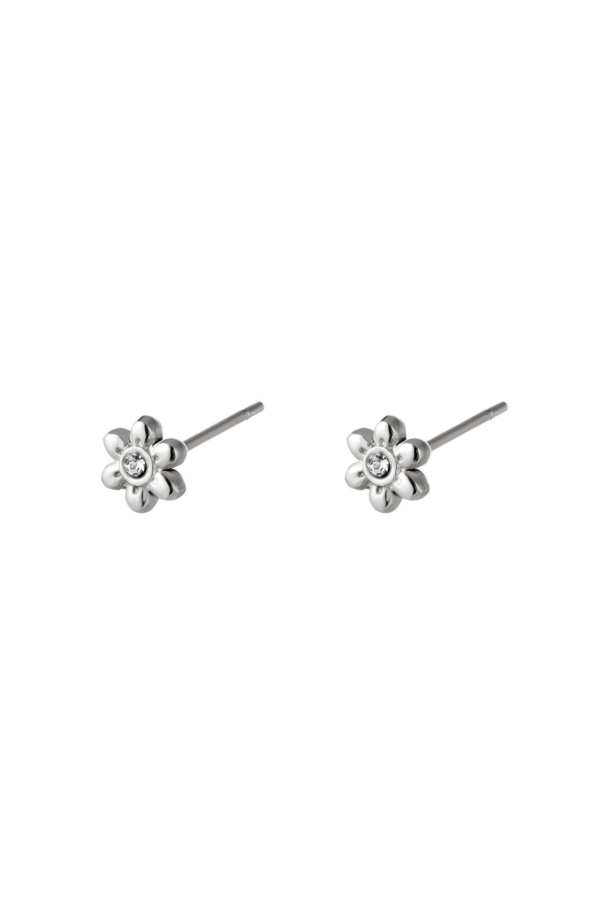Roestvrijstalen oorsteker bloem Goud kleur Stainless Steel