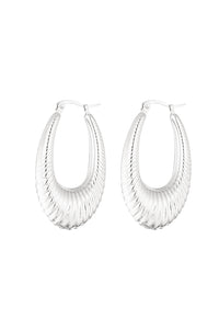 Stylish Statement Hoop Earrings in Silver & Gold