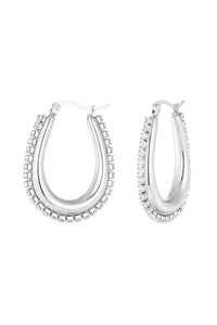 Stylish Statement Hoop Earrings in Silver & Gold