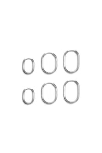 Oorbellen van roestvrij staal met geometrische vormen, eenvoudige en alledaagse serie, damessieraden