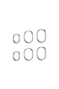 Oorbellen van roestvrij staal met geometrische vormen, eenvoudige en alledaagse serie, damessieraden