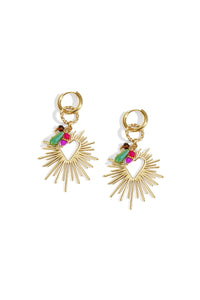 Elegant Gold Heart Drop Earrings for Everyday Style