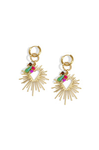 Elegant Gold Heart Drop Earrings for Everyday Style