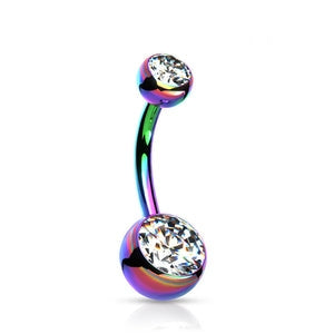 Navelpiercing Regenboog - Chirurgisch Staal 