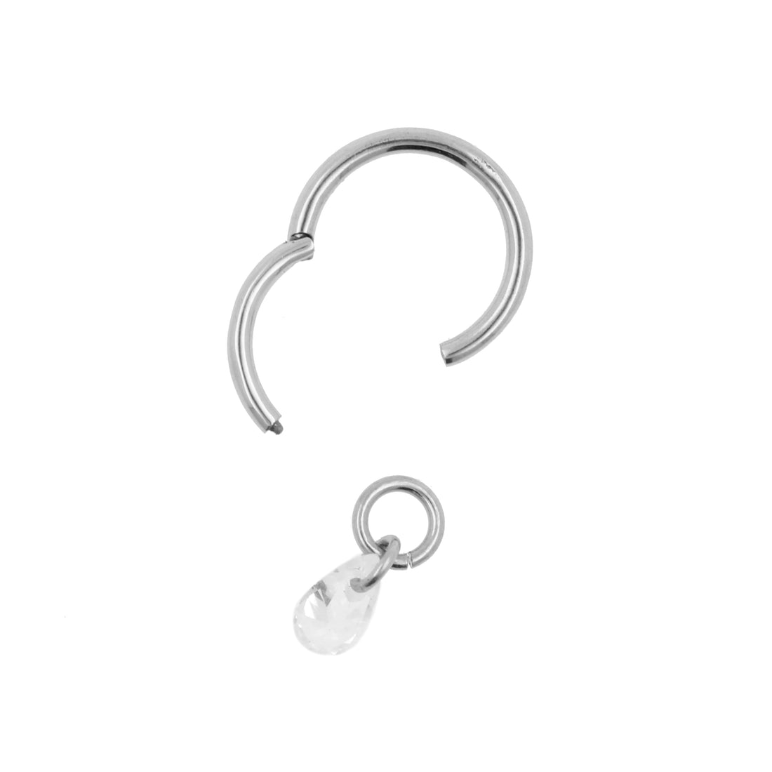 Bedel Piercing of Oorbel Zirconia Druppel - Chirurgisch Staal