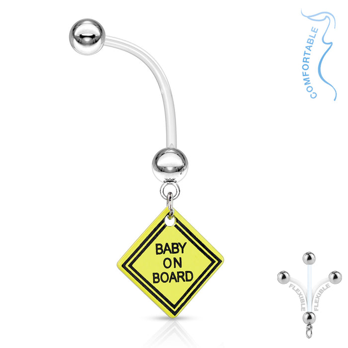 Zwangerschap Navelpiercing baby on board
