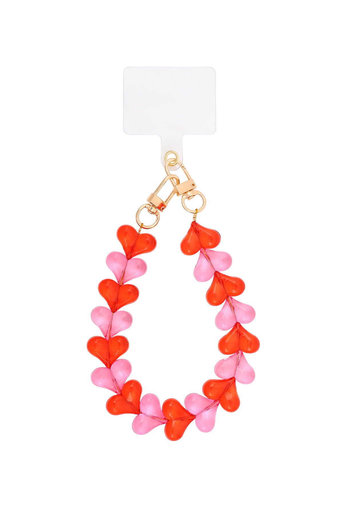 Vibrant Acrylic Heart Phone Chain for Everyday Style