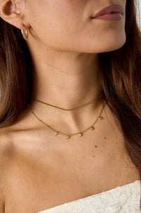 Minimalistische ketting met kleine hartjes