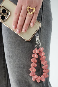 Chic Heart-Shaped Phone Chain for Daily Use