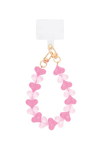 Vibrant Acrylic Heart Phone Chain for Everyday Style