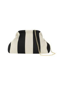 Gestreepte strandclutch