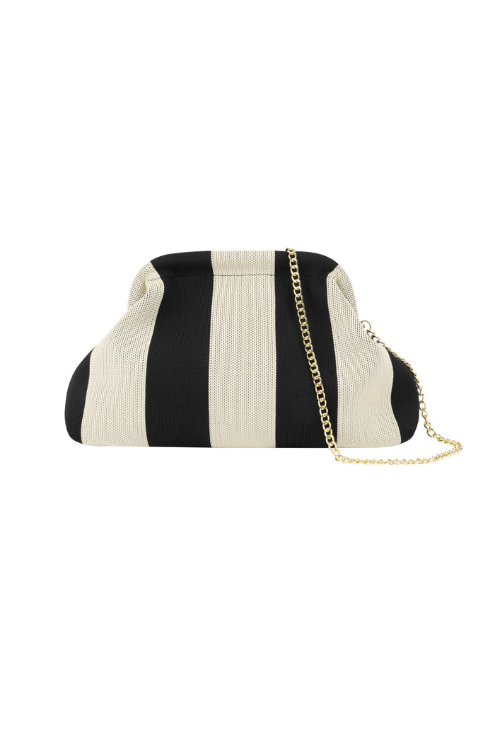 Gestreepte strandclutch