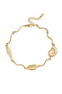 Stylish Gold Color Stainless Steel Ankle Bracelet