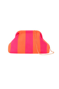 Gestreepte strandclutch