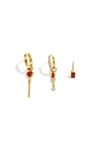 Roestvrijstalen oorbellen setjes Hart Simple Daily Simple serie Dames sieraden