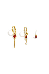Roestvrijstalen oorbellen setjes Hart Simple Daily Simple serie Dames sieraden