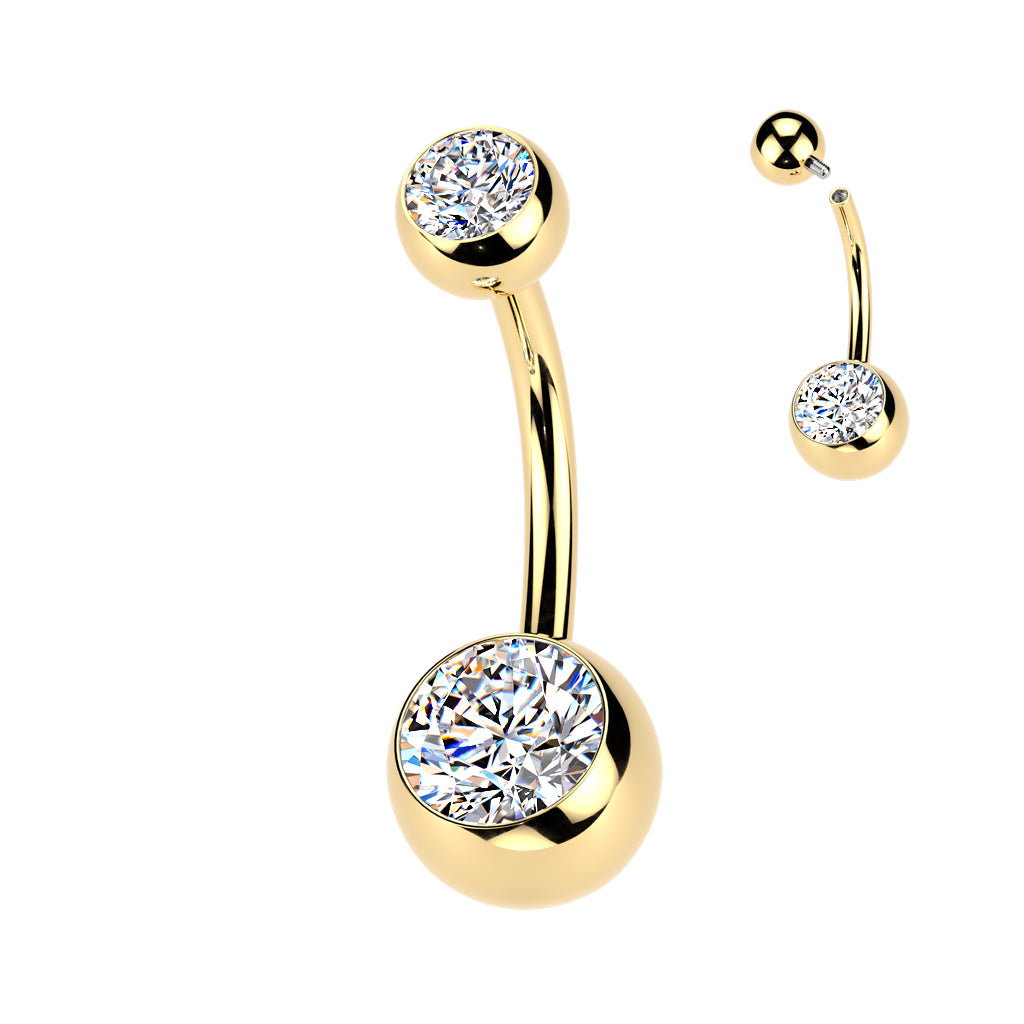 Navelpiercing Basic Goudkleurig – Titanium & PVD