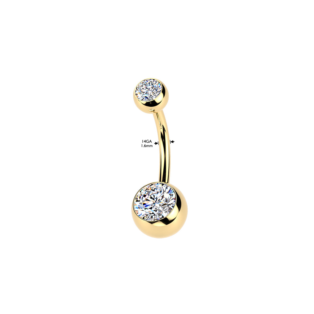 Navelpiercing Basic Zilverkleurig – Titanium