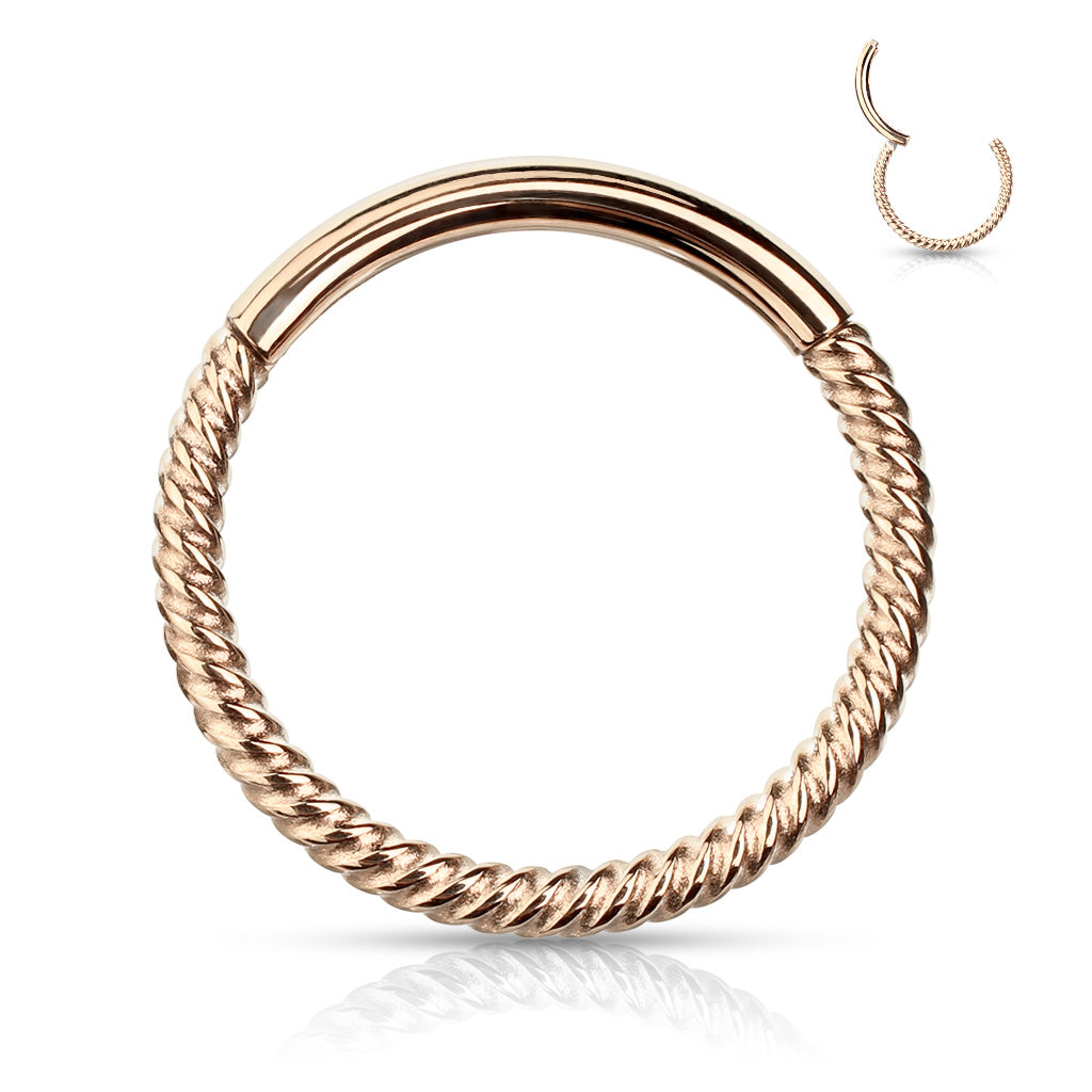 Klikring Wire Clicker Piercing Rosé - Chirurgisch Staal