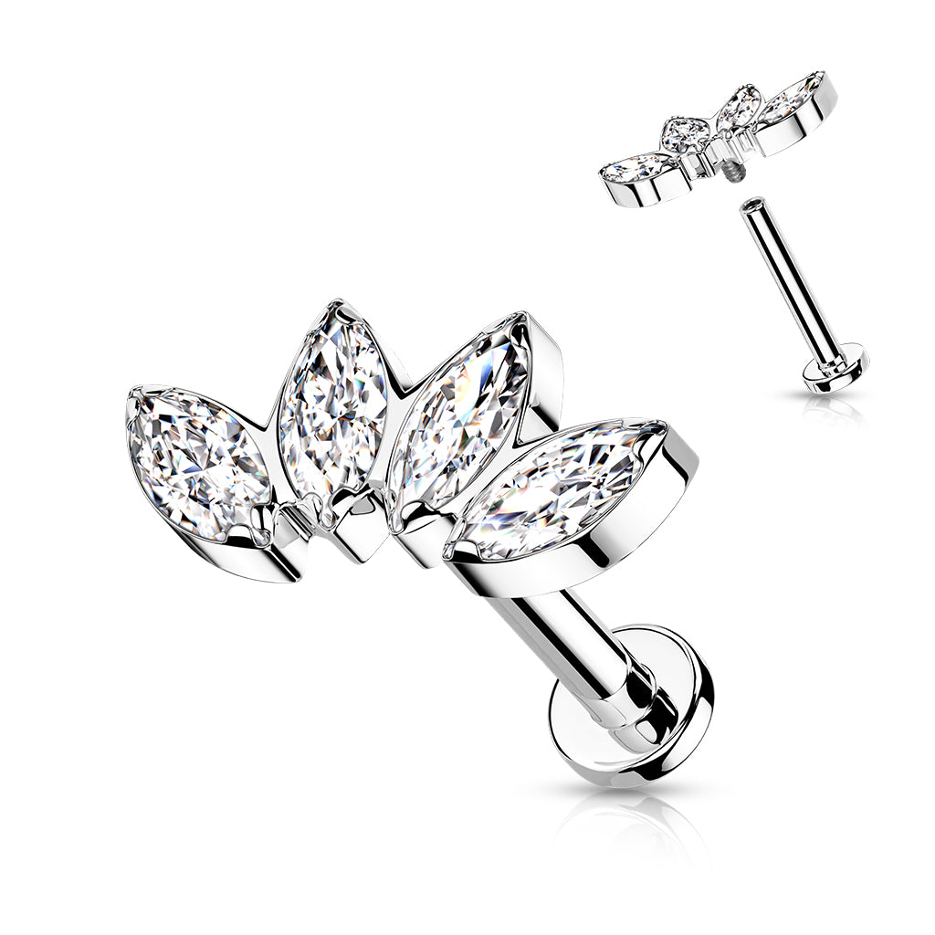 Labret Titanium Marquise 