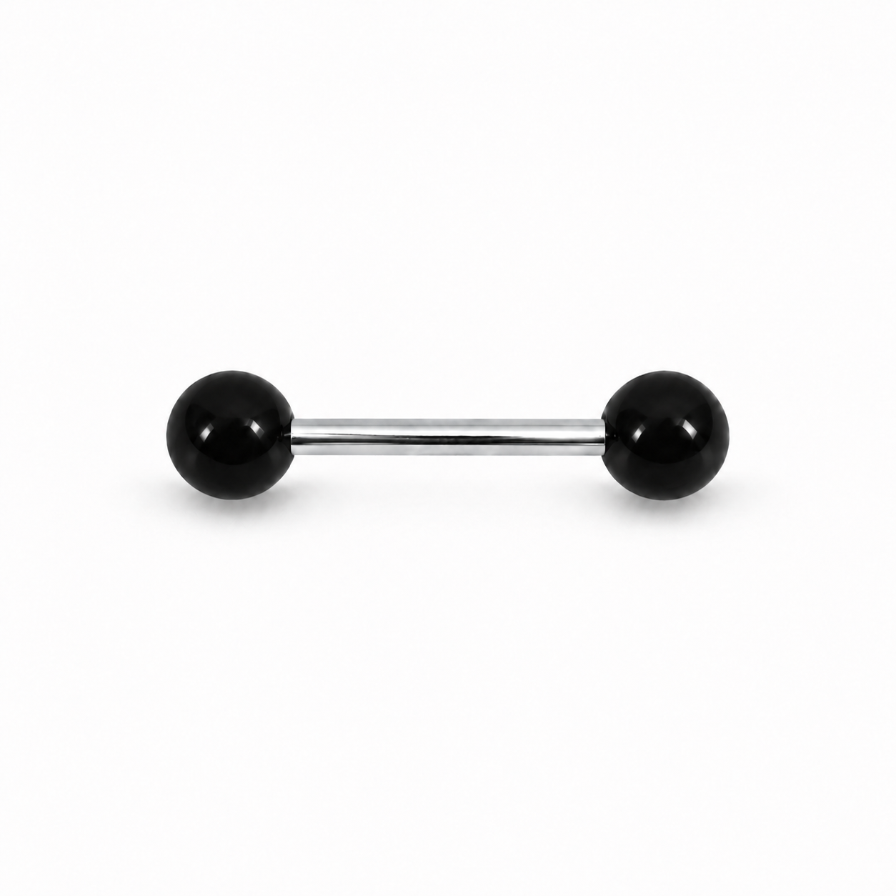 Barbell Staal Zwart Zilverkleurig - Chirurgisch Staal & Acryl