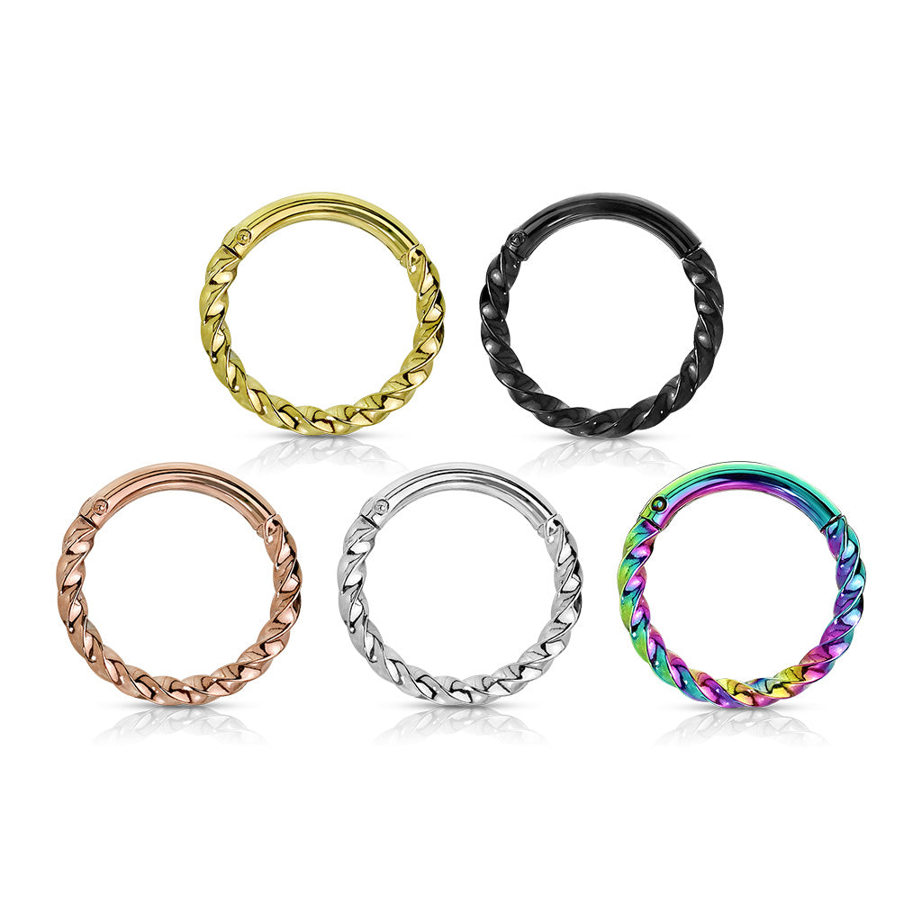 Klikring Wire Grof Clicker Piercing Zwart - Chirurgisch Staal
