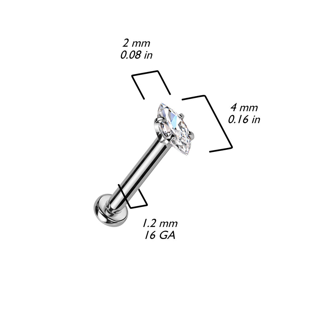 Labret Marquise Goudkleurig - Chirurgisch Staal