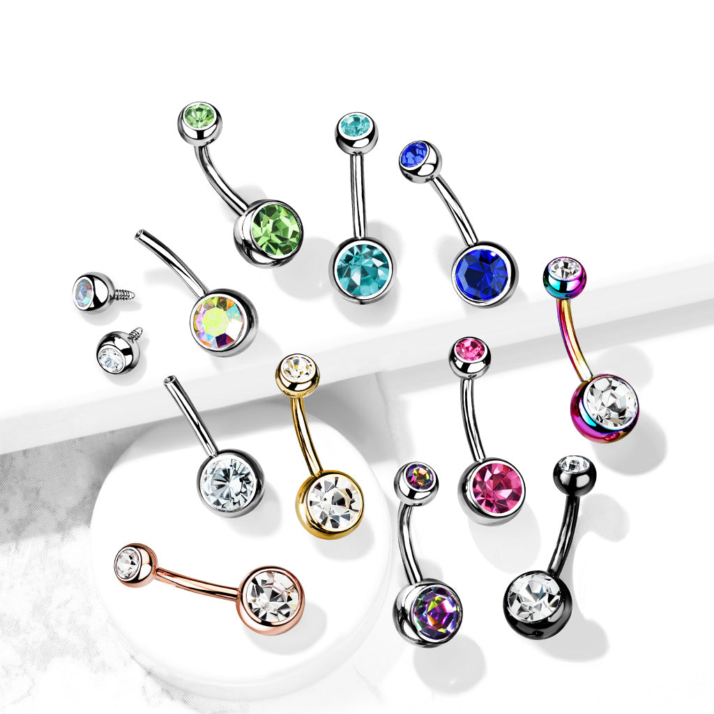 Navelpiercing Basic Zilverkleurig – Titanium