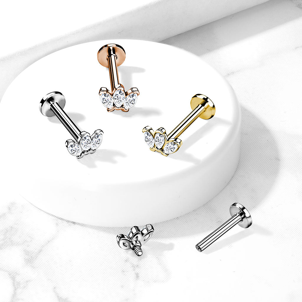 Labret Marquise Goudkleurig - Chirurgisch Staal