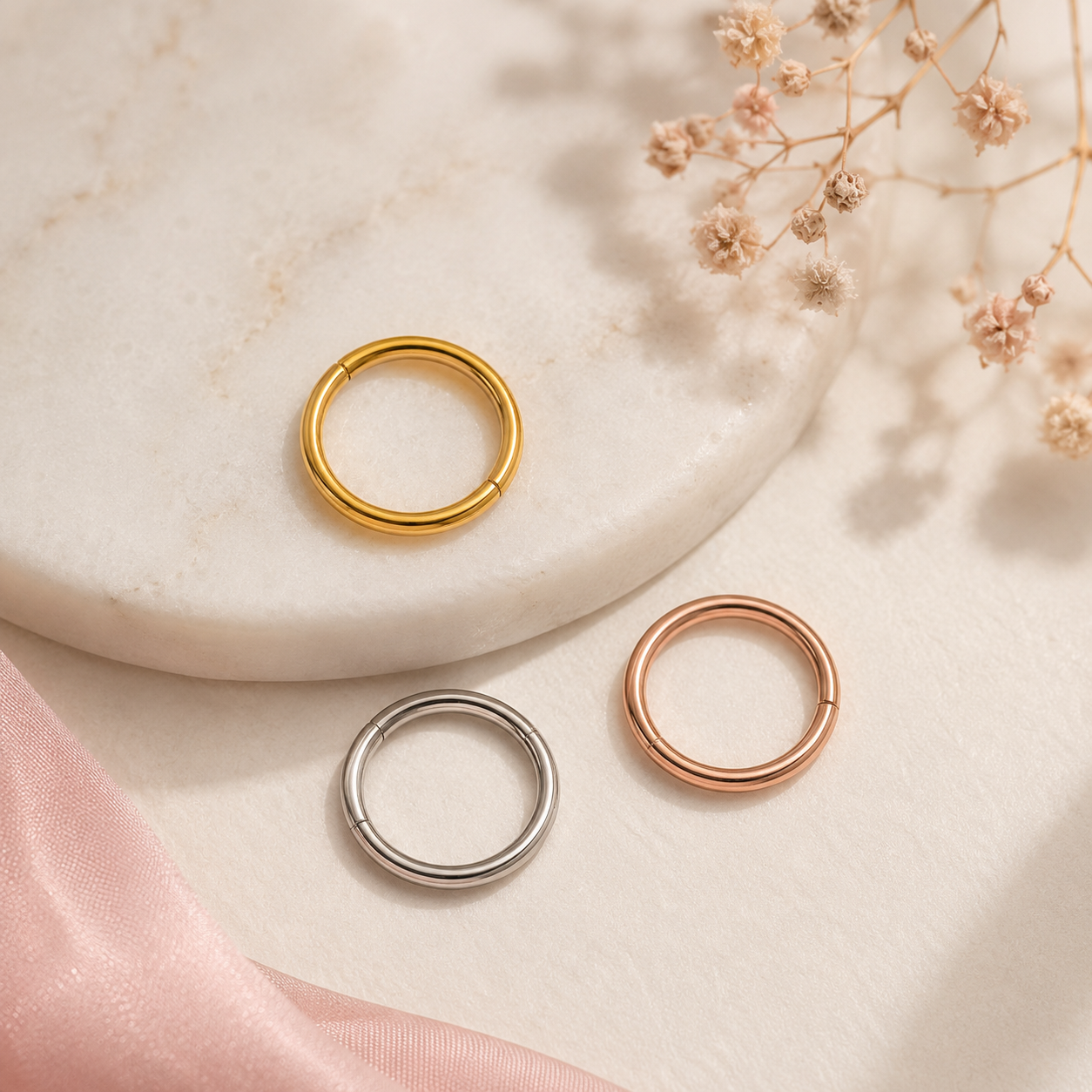 Klikring Clicker Piercing Zilverkleurig - Chirurgisch Staal
