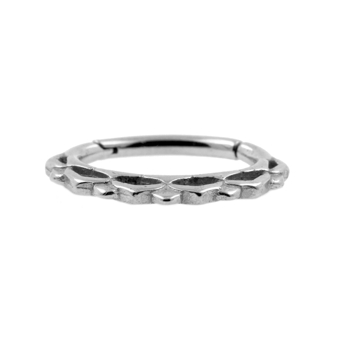Klikring Ovaal Lotus Piercing - Chirurgisch Staal