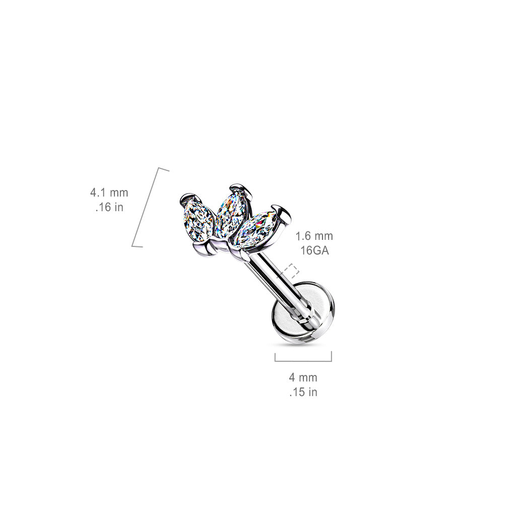 Labret Marquise Goudkleurig - Chirurgisch Staal