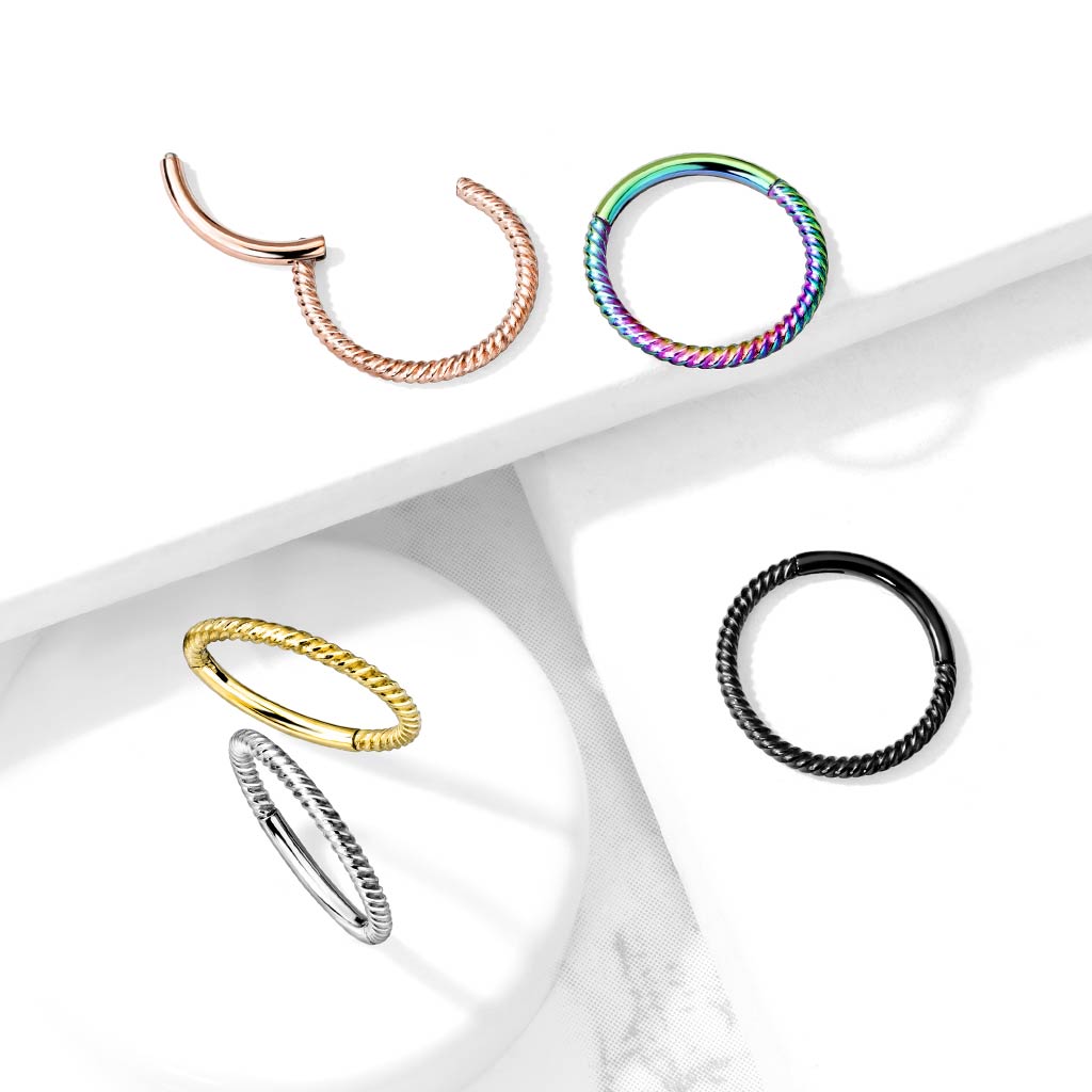 Klikring Wire Clicker Piercing Rosé - Chirurgisch Staal