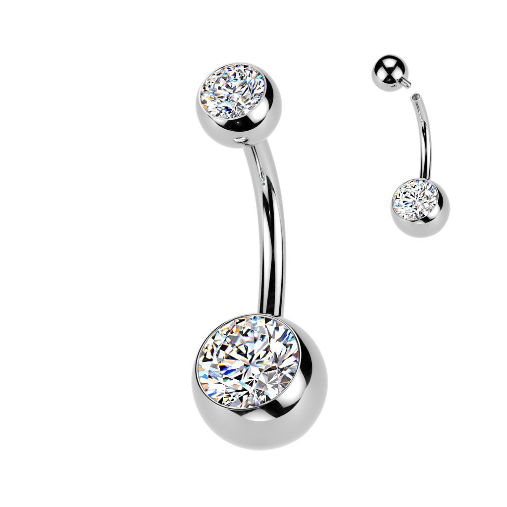 Navelpiercing Basic Zilverkleurig – Titanium