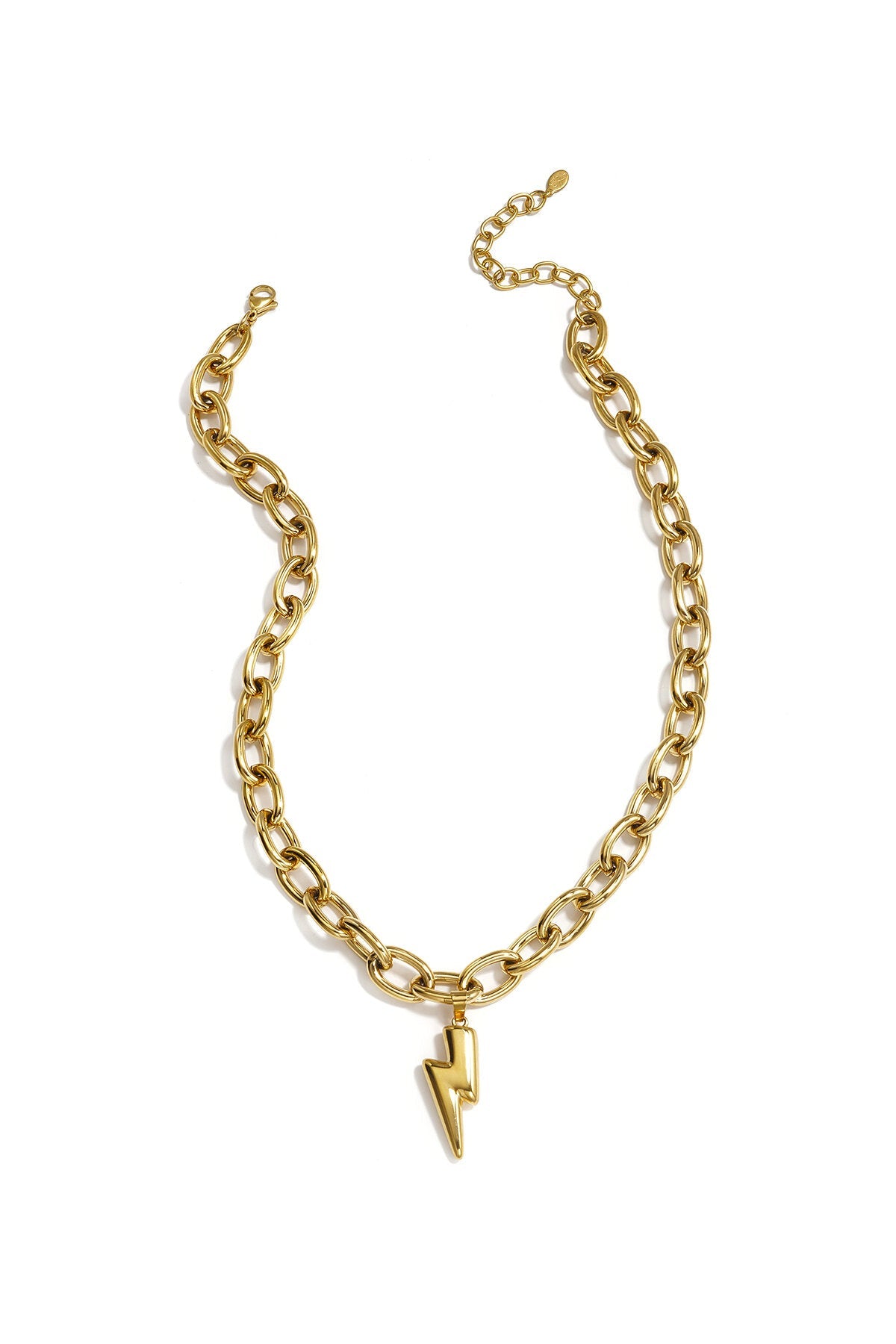 Ketting Bliksem Chain Zilver of Goudkleurig - Roestvrij Staal