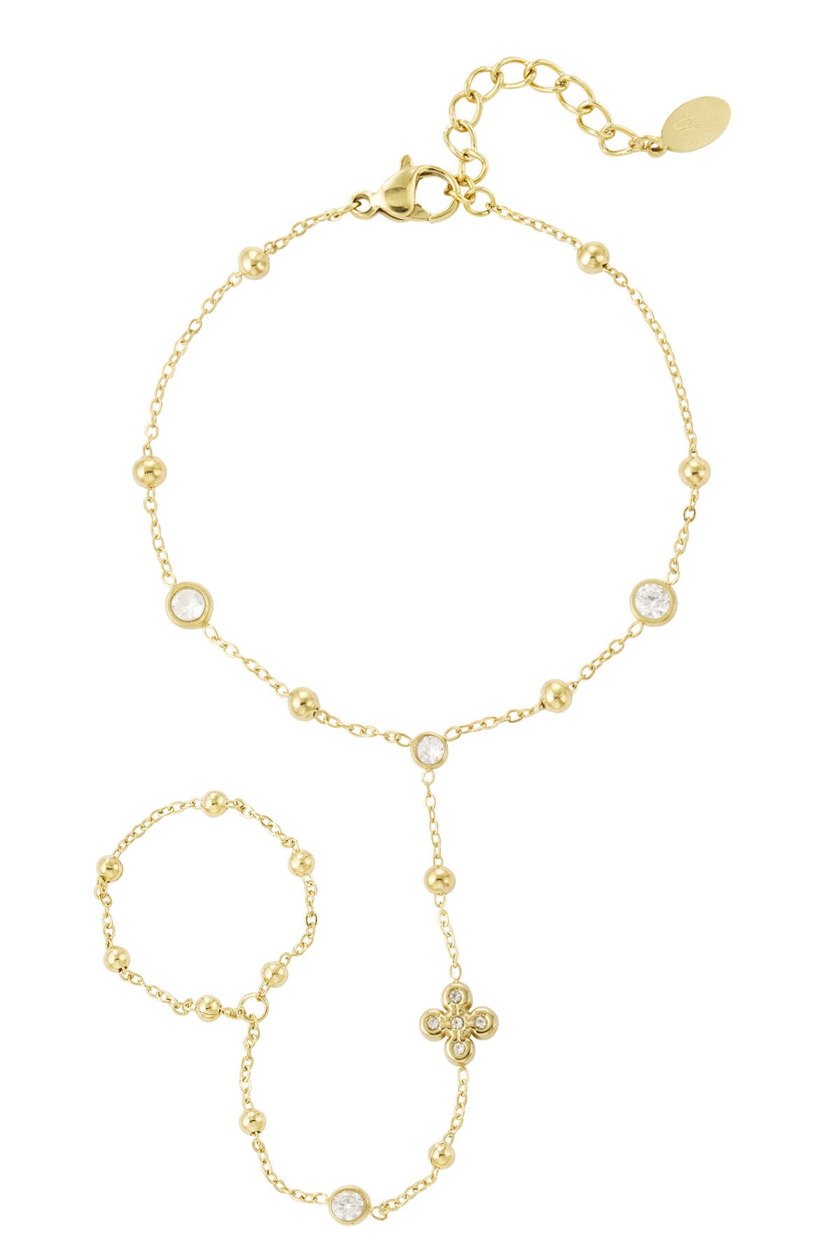 Armband Handketting Lucky Bloom Goudkleurig - Roestvrij Staal