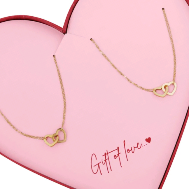 Kettingen A Gift Love Hart Knots Goudkleurig - Roestvrij Staal