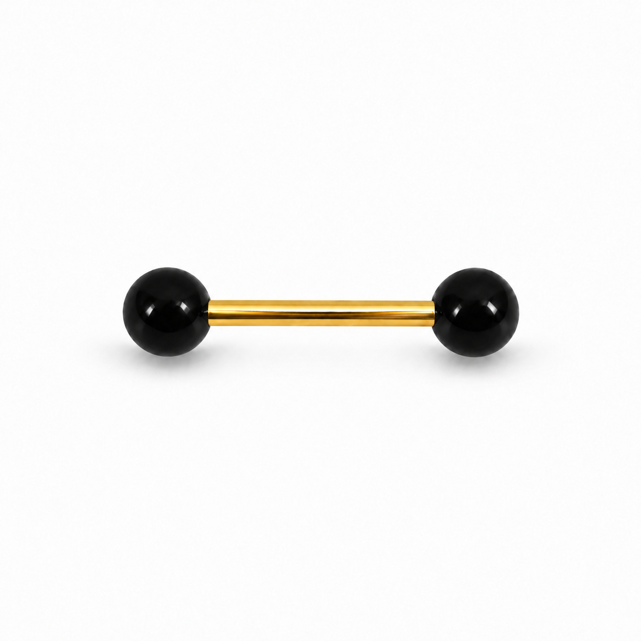 Barbell Staal Zwart Goudkleurig - Chirurgisch Staal & Acryl