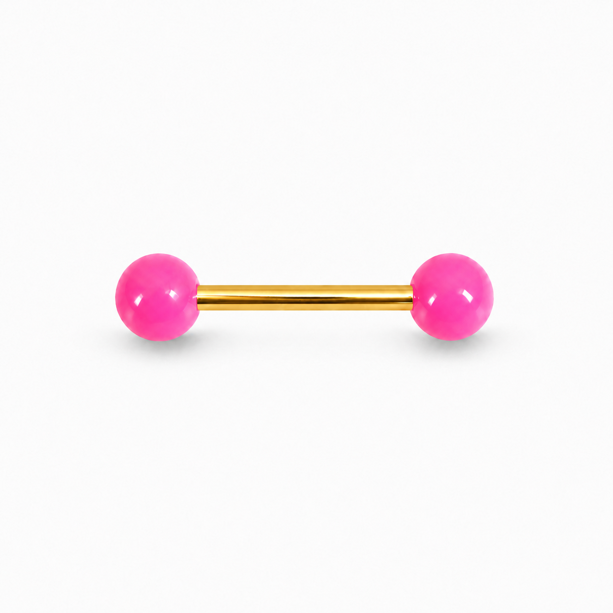 Barbell Staal Roze Goudkleurig - Chirurgisch Staal & Acryl