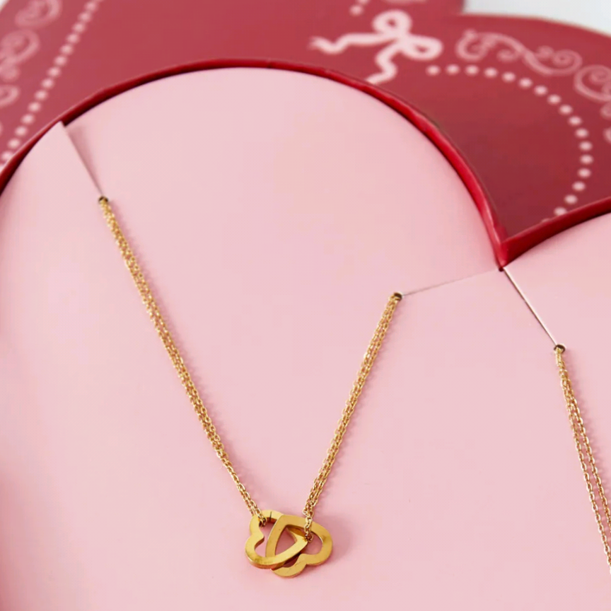 Kettingen A Gift Love Hart Knots Goudkleurig - Roestvrij Staal