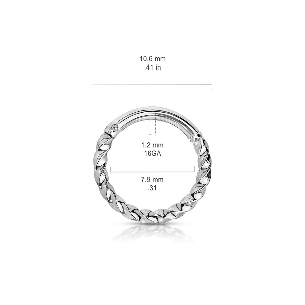 Klikring Wire Grof Clicker Piercing Zwart - Chirurgisch Staal