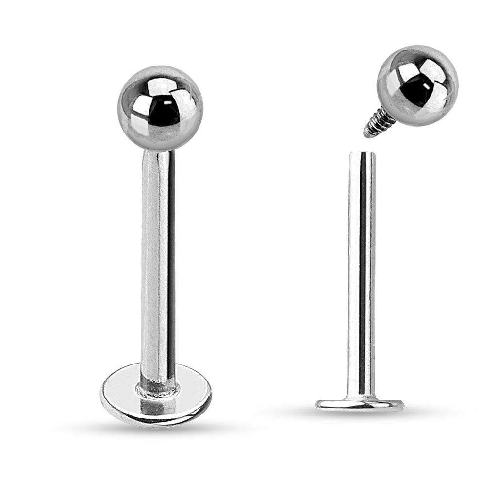 Labret 1.0 mm Zilverkleurig - Titanium