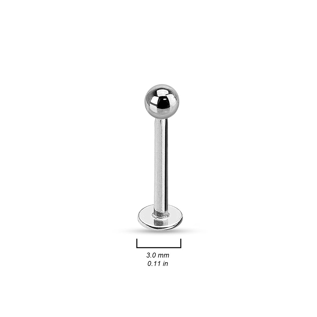 Labret 1.0 mm Zilverkleurig - Titanium