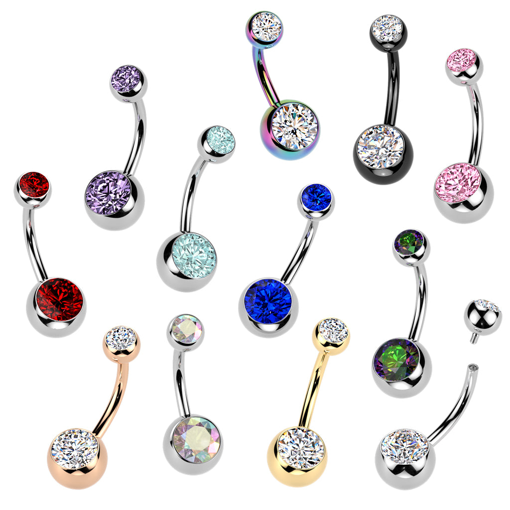 Navelpiercing Basic Zilverkleurig – Titanium