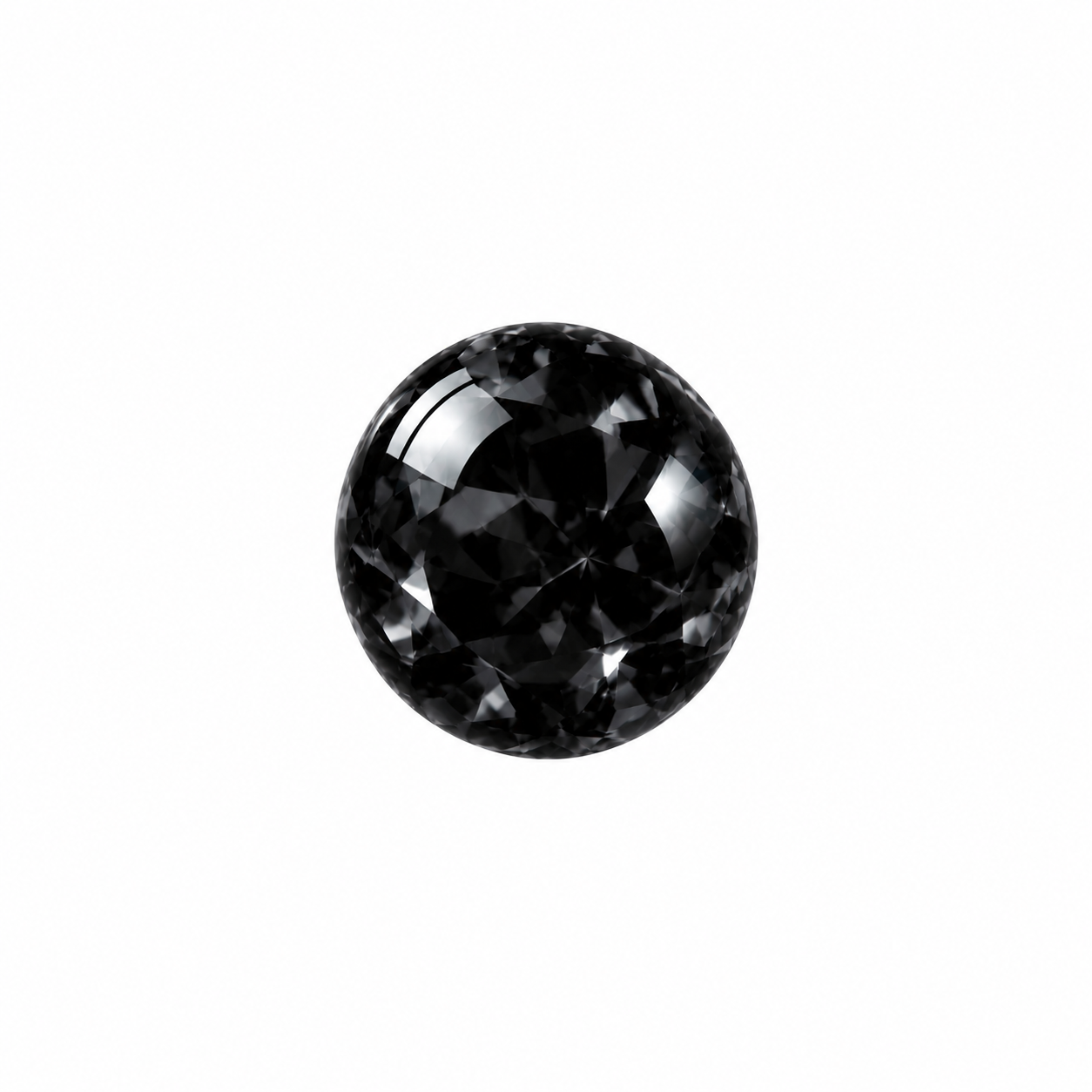 Balletje 1.6 mm Multi Kristal Zwart - Chirurgisch Staal & Resin