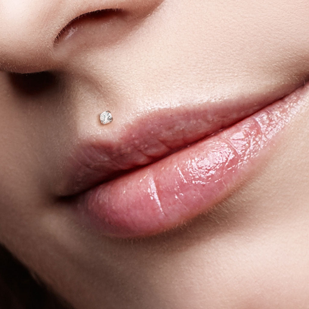 Labret Zirconia Zilverkleurig - BioFlex